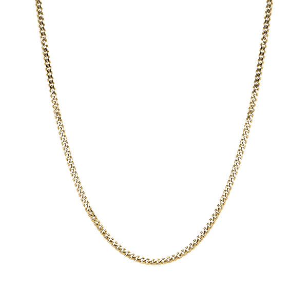 Men's 925 Sterling Silver Cuban Links Chain Necklace - Yellow Gold