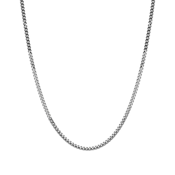 Men's Cuban Links Silver Necklace Chain Atolyestone