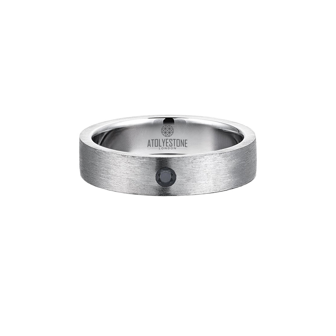 Diamond Coyote Buttes Ring - Silver - Black Diamond - 5mm