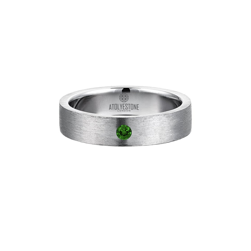 Diamond Coyote Buttes Ring - Silver - Emerald - 5mm