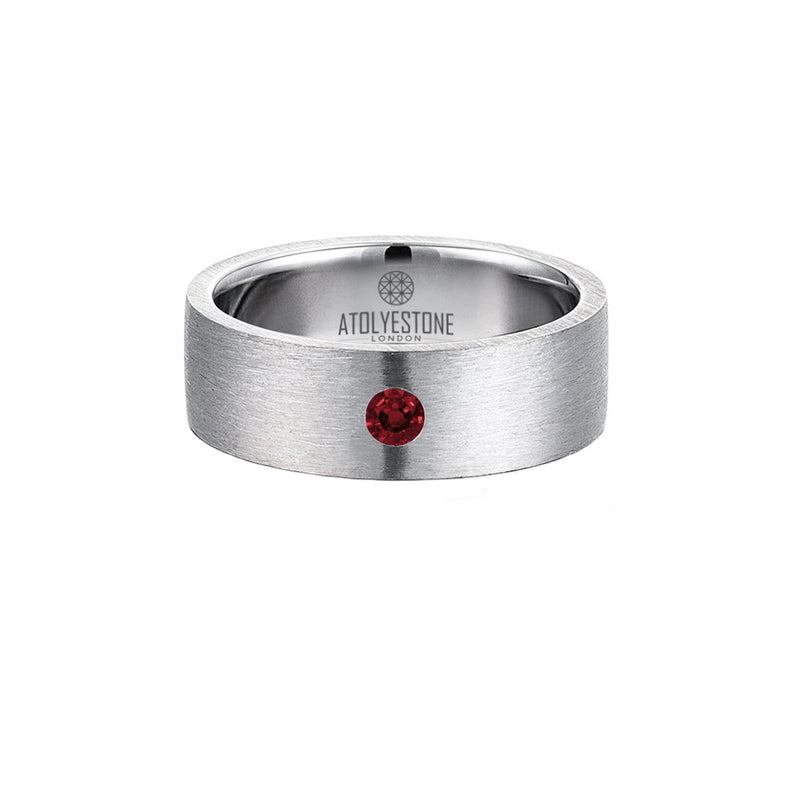 Diamond Coyote Buttes Ring - Silver - Ruby - 7mm