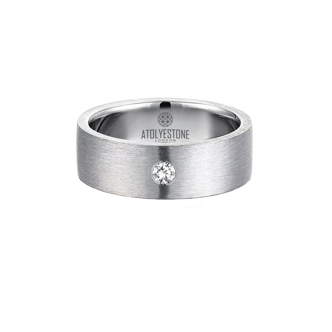 Diamond Coyote Buttes Ring - Silver - White Diamond - 7mm