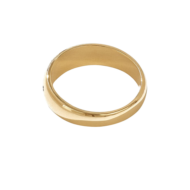 Women's Gold Band Ring with Diamonds