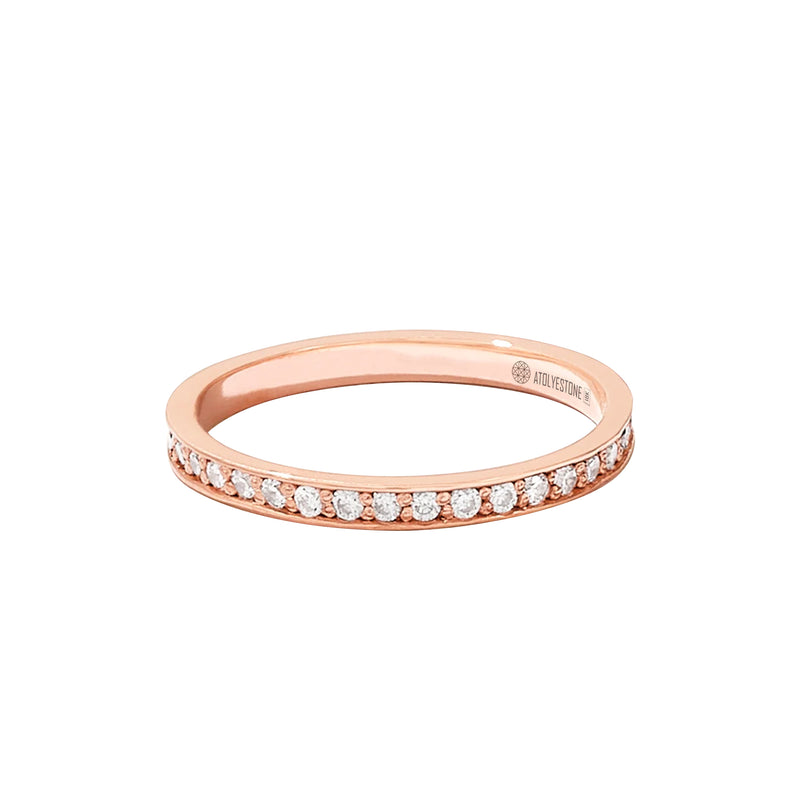 0.21 ctw Diamond Channel Set Eternity Ring - Solid Rose Gold