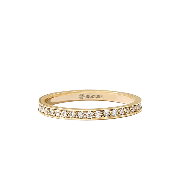 0.21 ctw Diamond Channel Set Eternity Ring - Real Yellow Gold