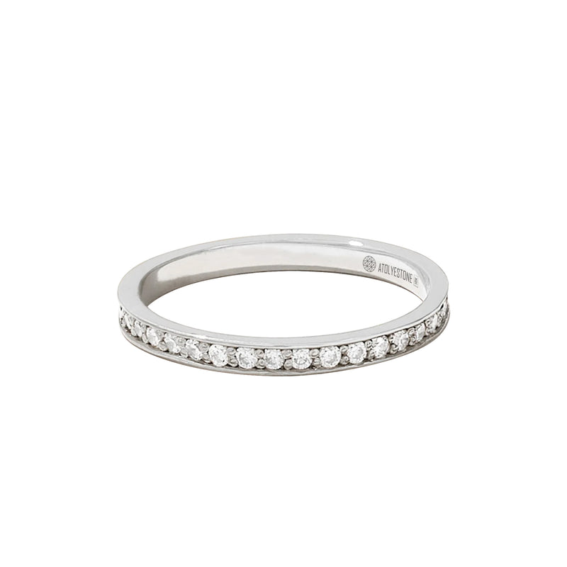0.21 ctw Diamond Channel Set Eternity Ring - Solid White Gold