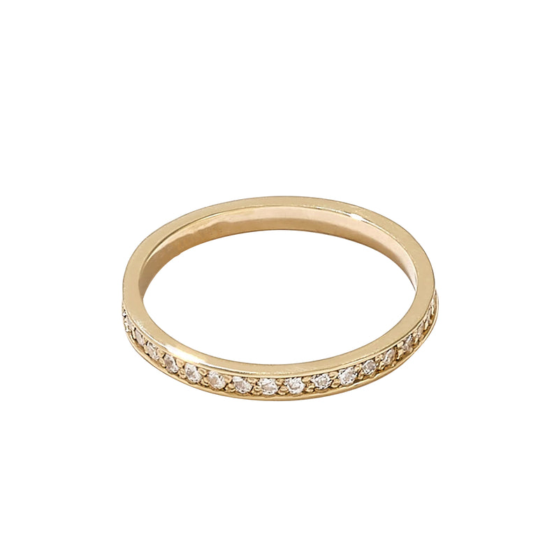 0.21 ctw Channel Set Full Eternity Real Gold Band Ring