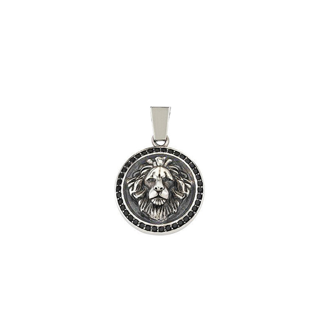 Mens Leo Pendant - Solid Silver