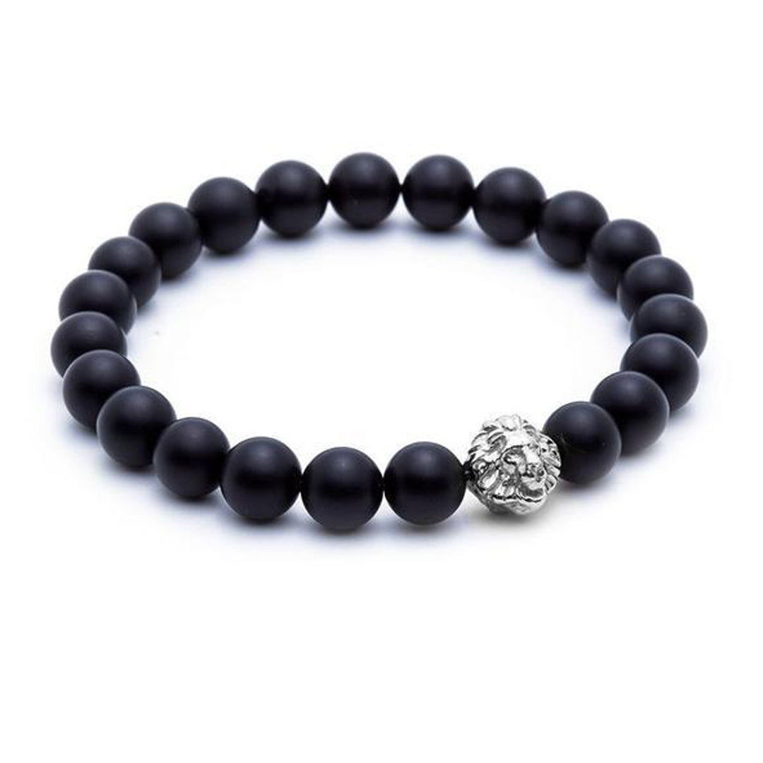 Leo Beaded Bracelets - Silver - Agate