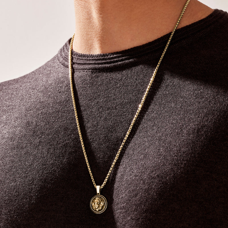 Leo Necklace - Solid Gold  (Pendant Only)