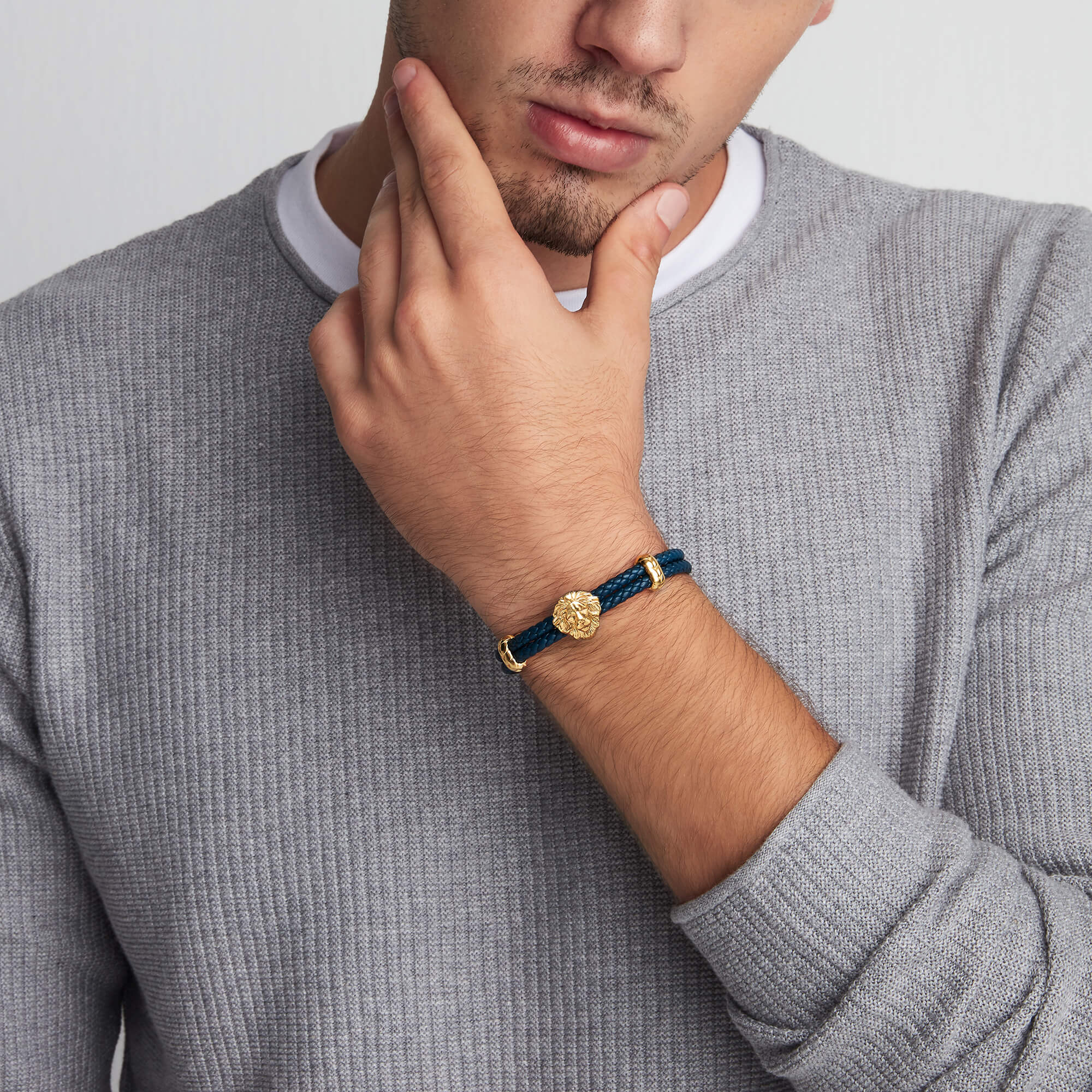 Leo Leather Bracelet for Men