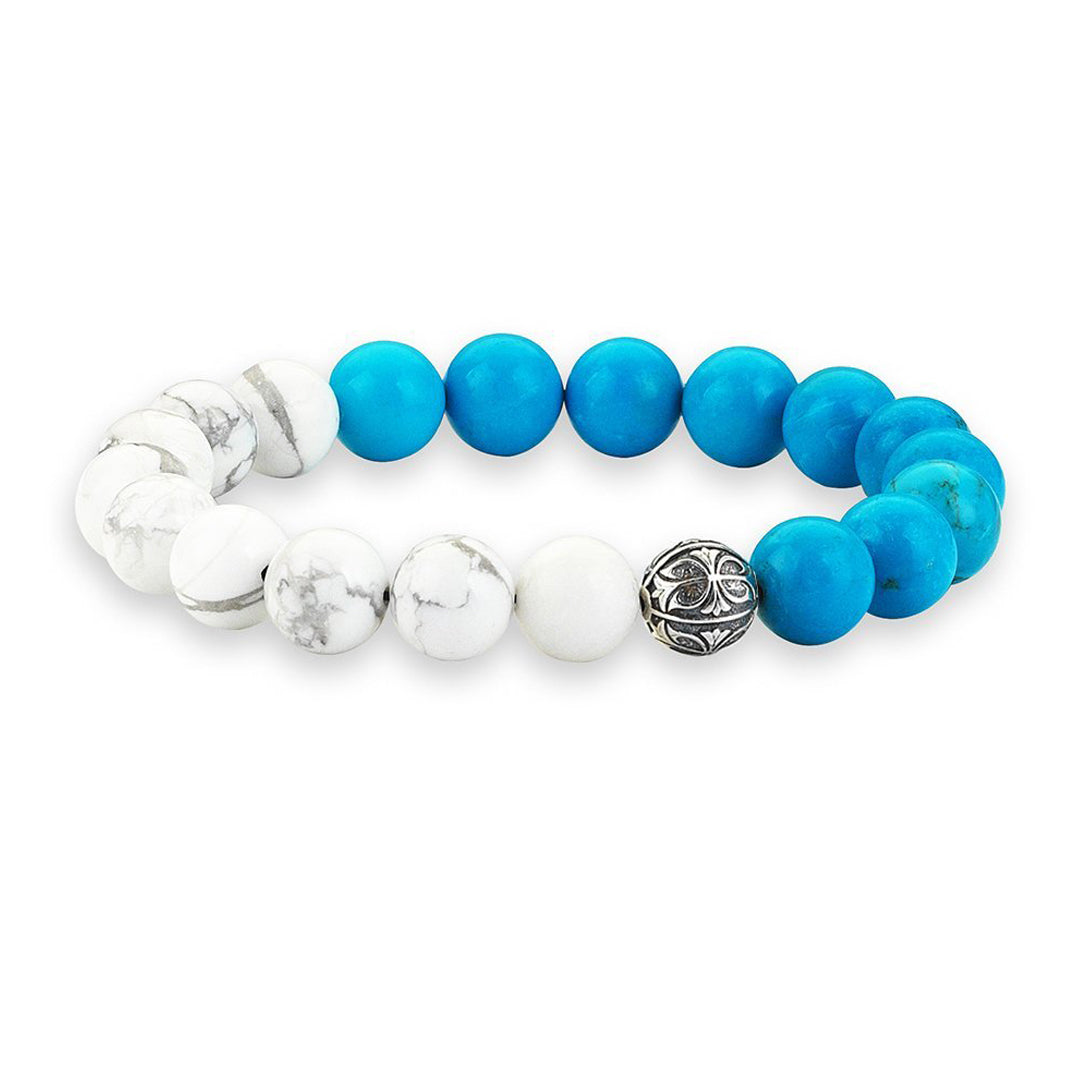 Apex Beaded Bracelet - Howlite - Turquoise