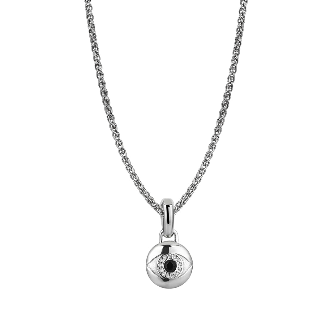 Men's Evil Eye Necklaces with Wheat Chain