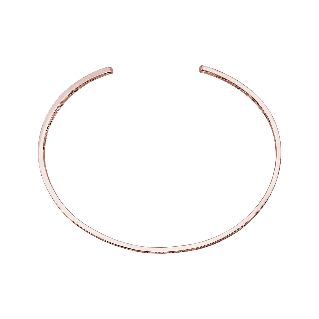 Men's 14k Rose Gold 4mm Minimal Open Cuff