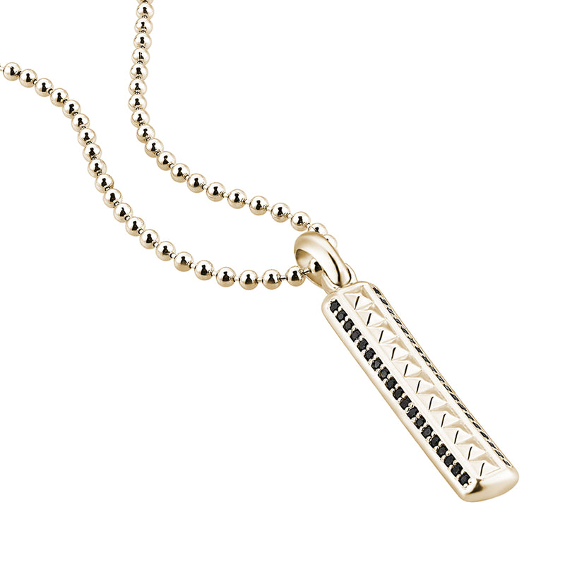 Minimal Pyramid Pave Pendant in Gold (Pendant Only)