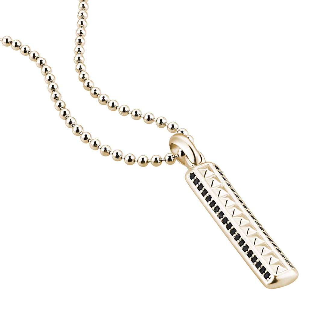Minimal Pyramid Pave Pendant in Gold (Pendant Only)