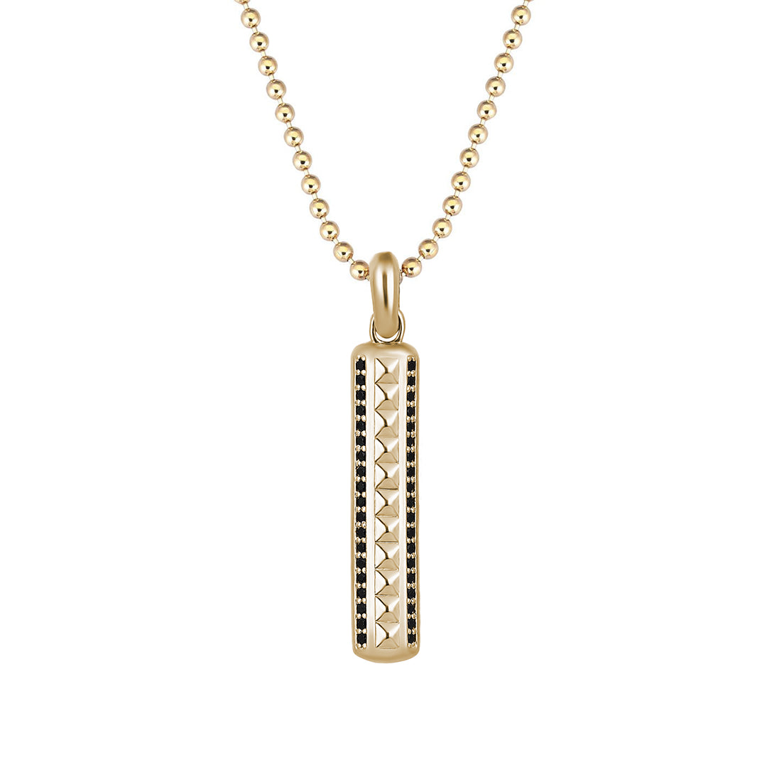 Minimal Pyramid Pave Pendant in Gold (Pendant Only)
