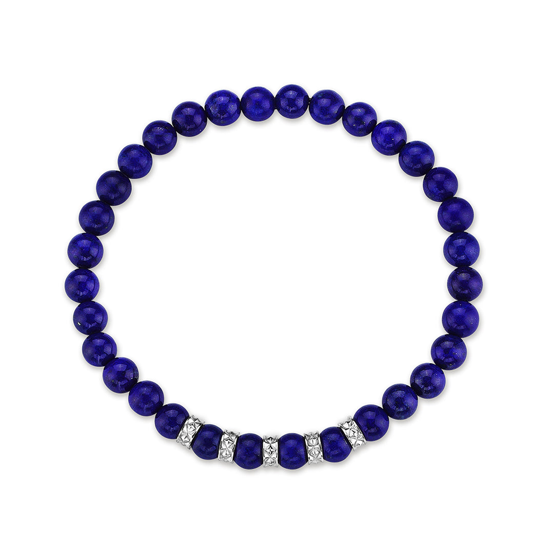 Minimal Pyramid Lapis Lazuli Beaded Bracelet