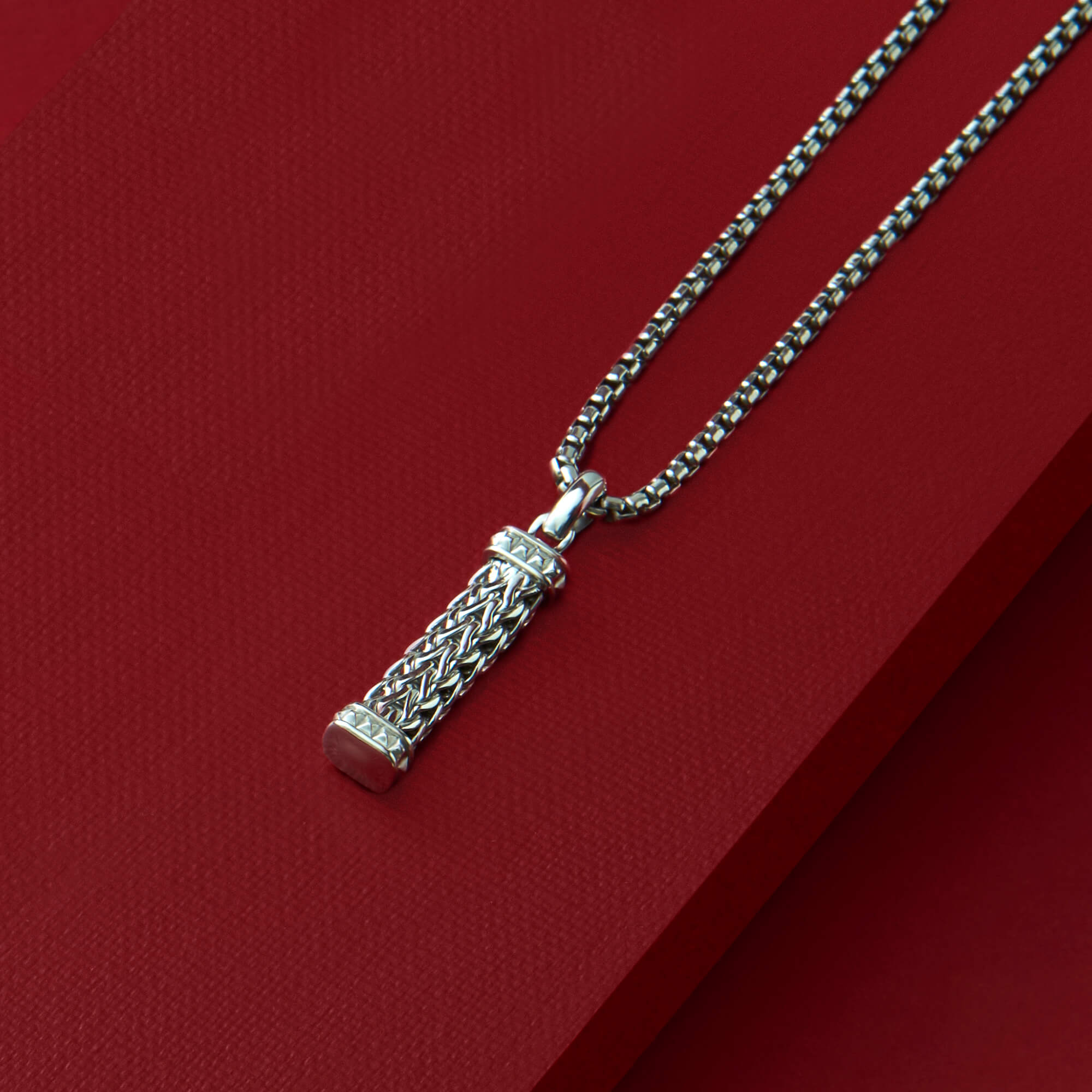 Woven Chain Pendant in Silver (Pendant only)