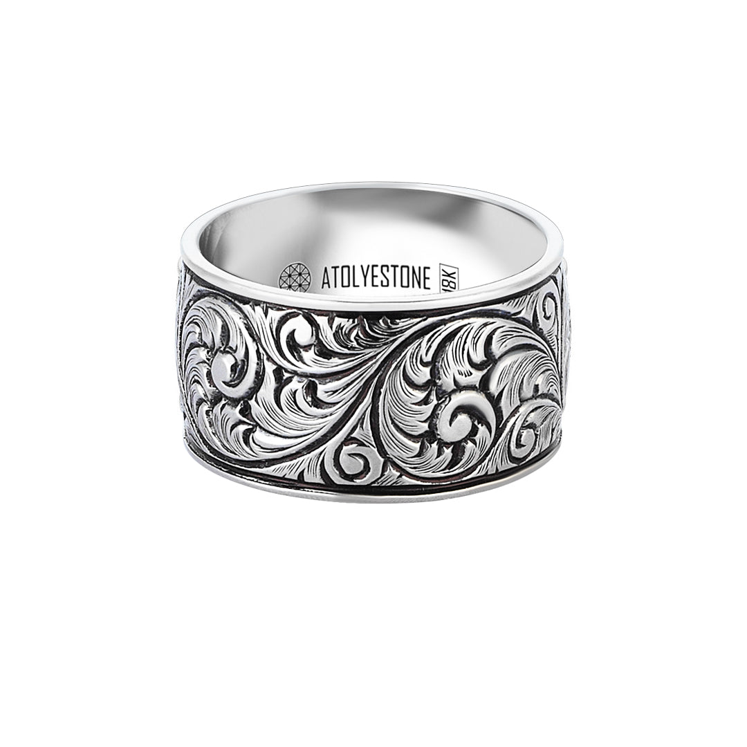 Premium Classic Band Ring in 14k White Gold