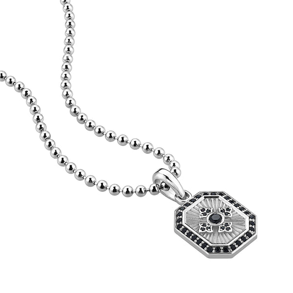 Men's 925 Sterling Silver Octagon Cross Pendant Atolyestone