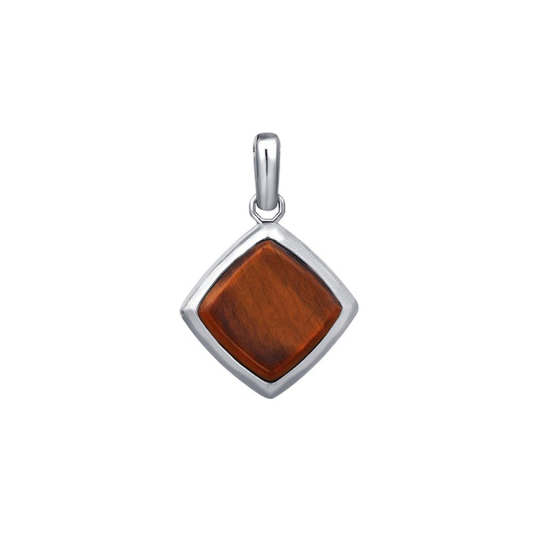 Tiger Eye Pendant - Solid Silver