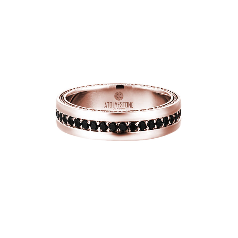 5.5 mm Pave Band Ring - Rose Gold
