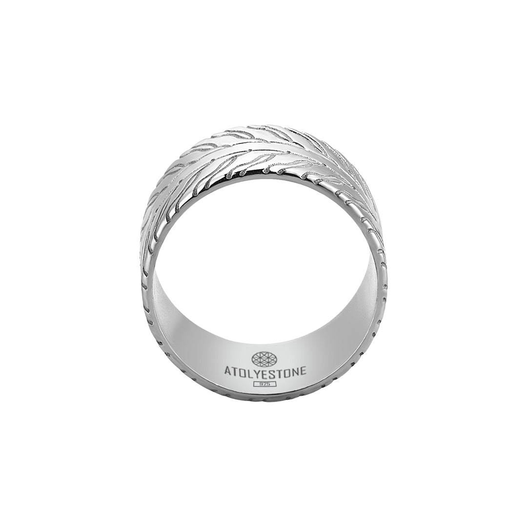 925 Sterling Silver Bold Band Ring for Men
