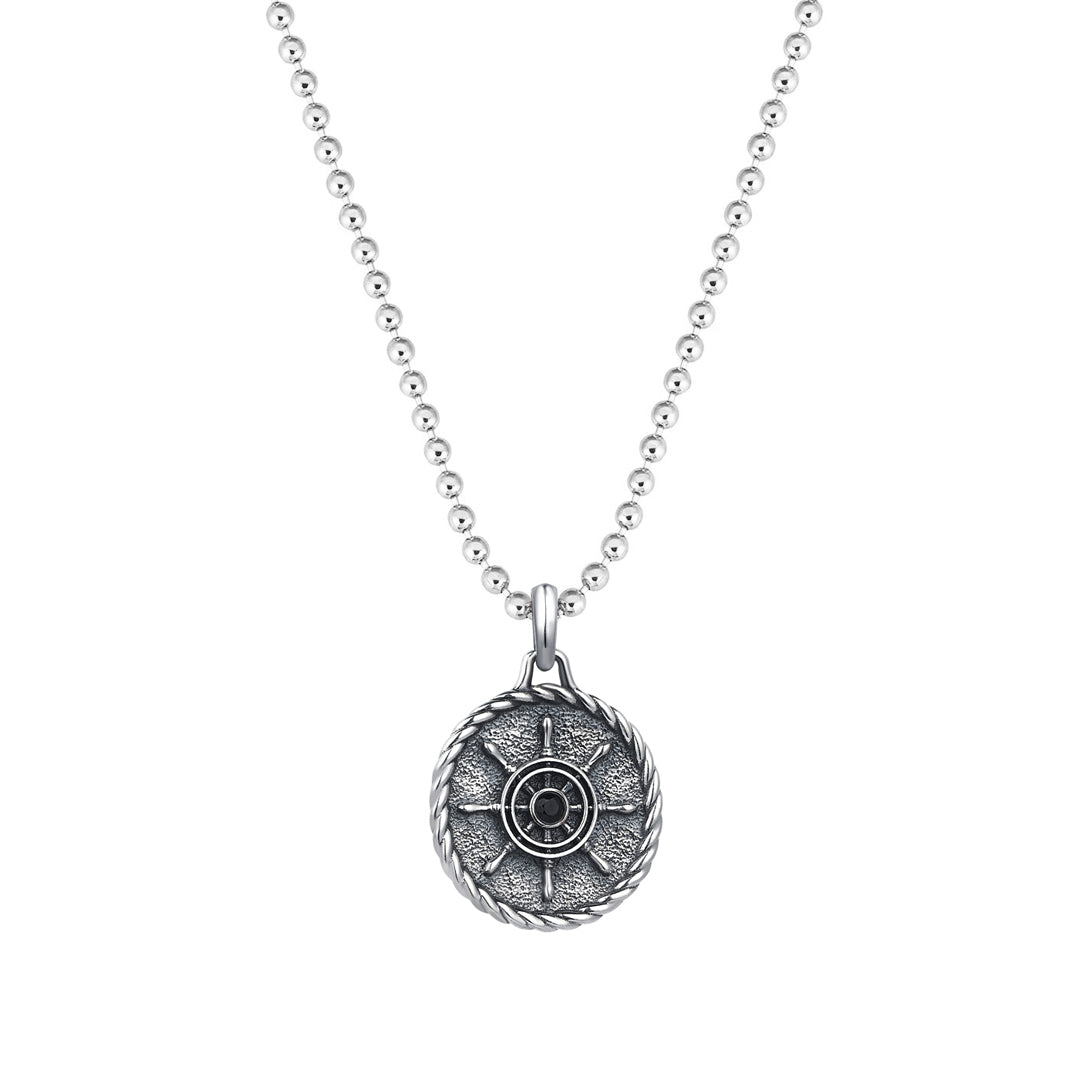 Rudder Necklace - Solid Silver