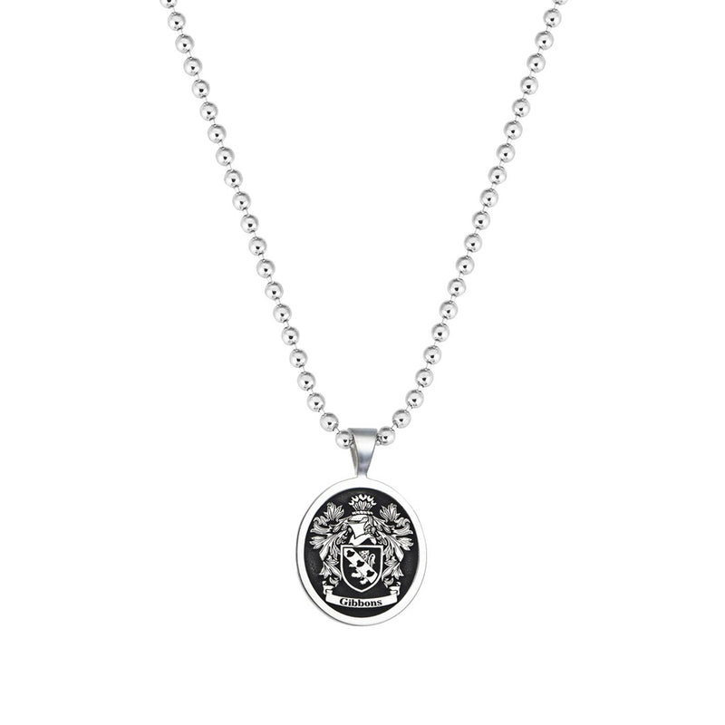 Signet Round Pendant Base for Family Crest - Solid Silver