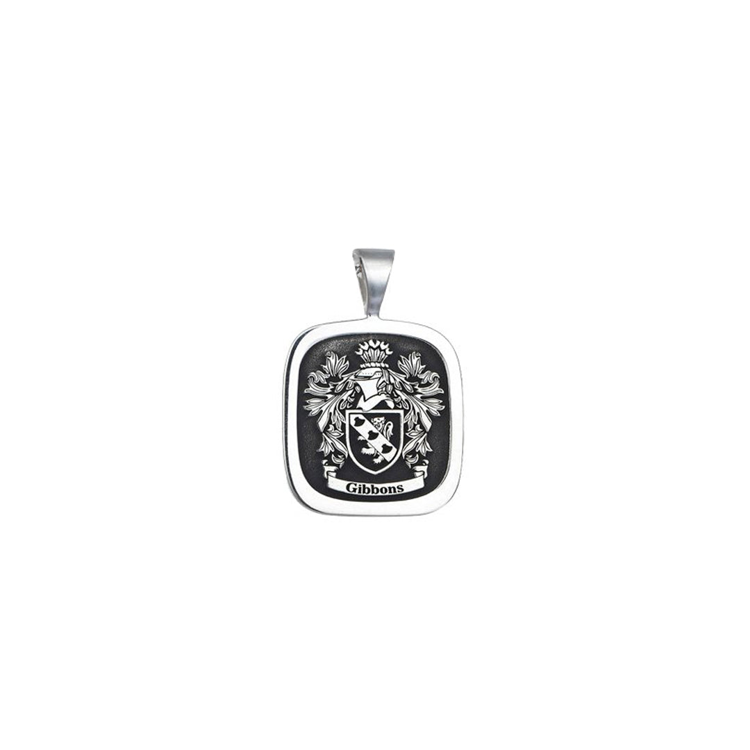 Customizable Family Crest Pendant - Solid Silver