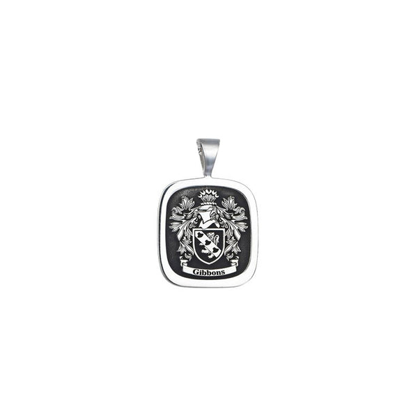Customizable Family Crest Pendant - Solid Silver