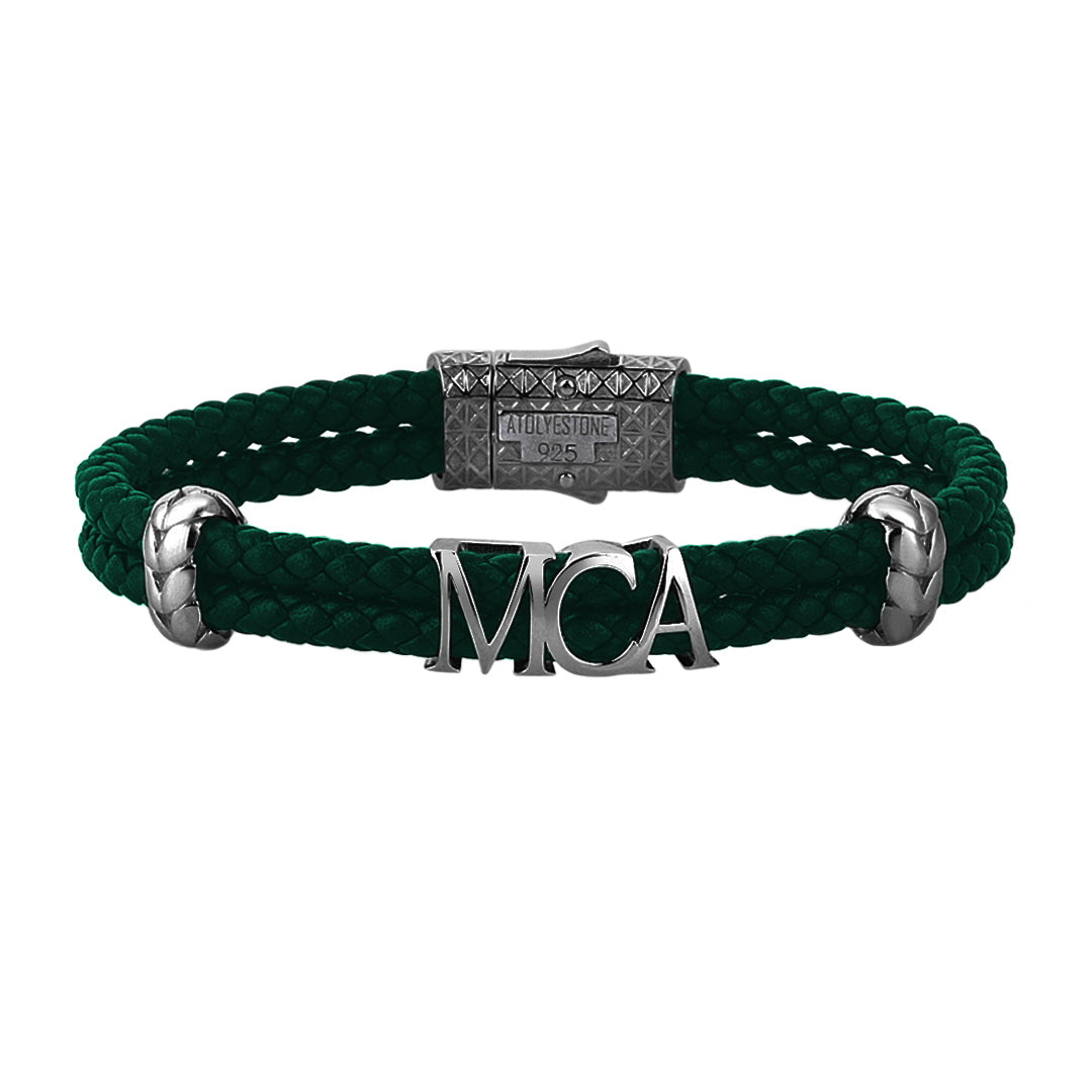 Atolyestone Statements - Dark Green Leather - Gunmetal