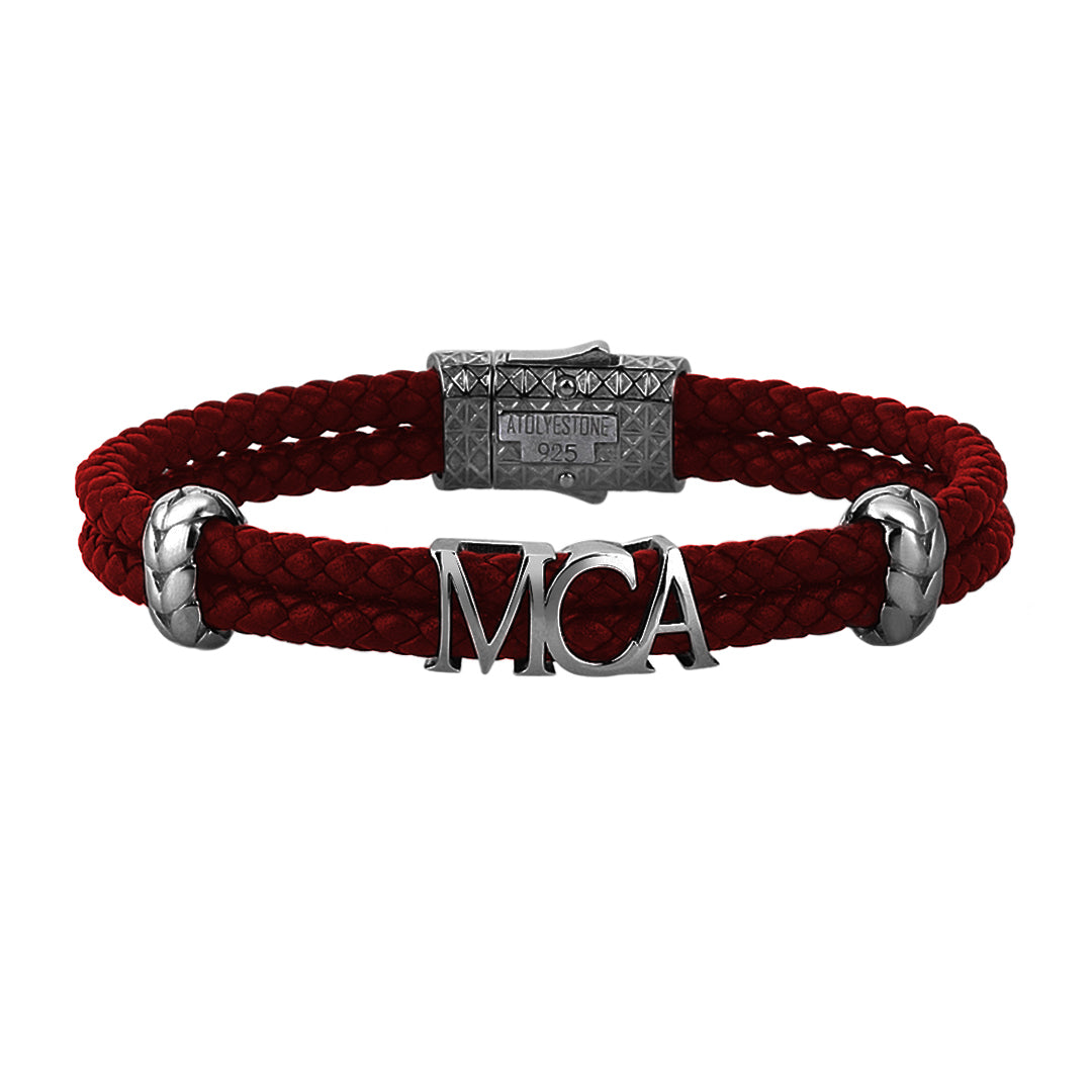 Atolyestone Statements - Dark Red Leather - Gunmetal
