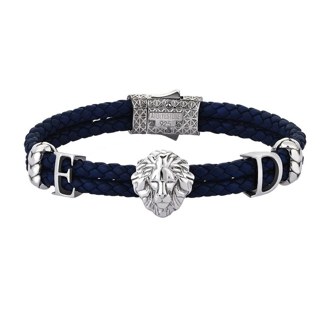 Women’s Statements Leo Leather Bracelet - Navy Leather
