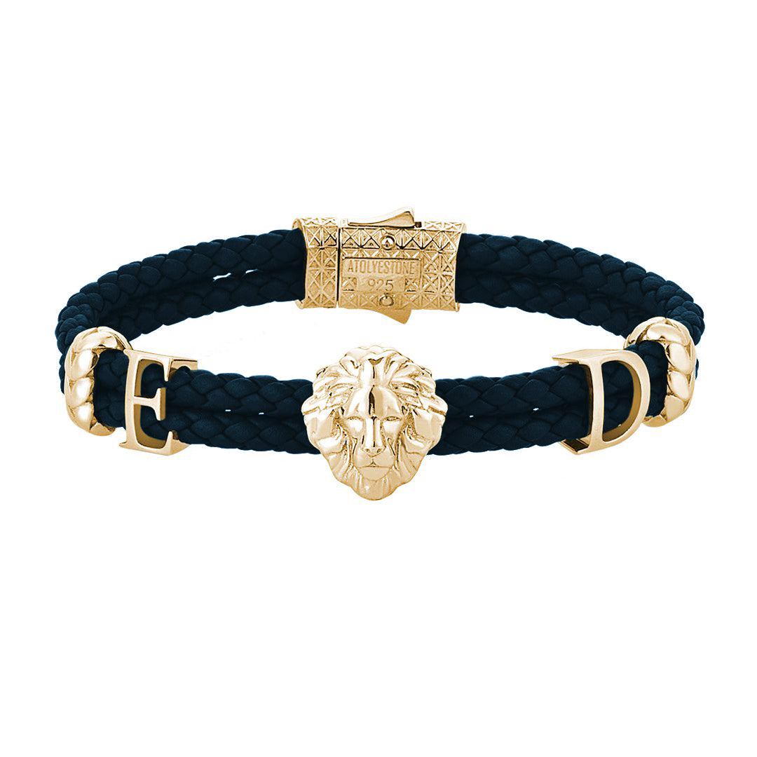 Statement Leo Leather Bracelet