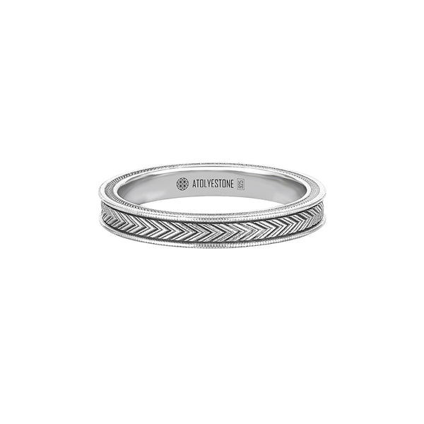 Men's 925 Sterling Silver Arrow Thin Band Ring