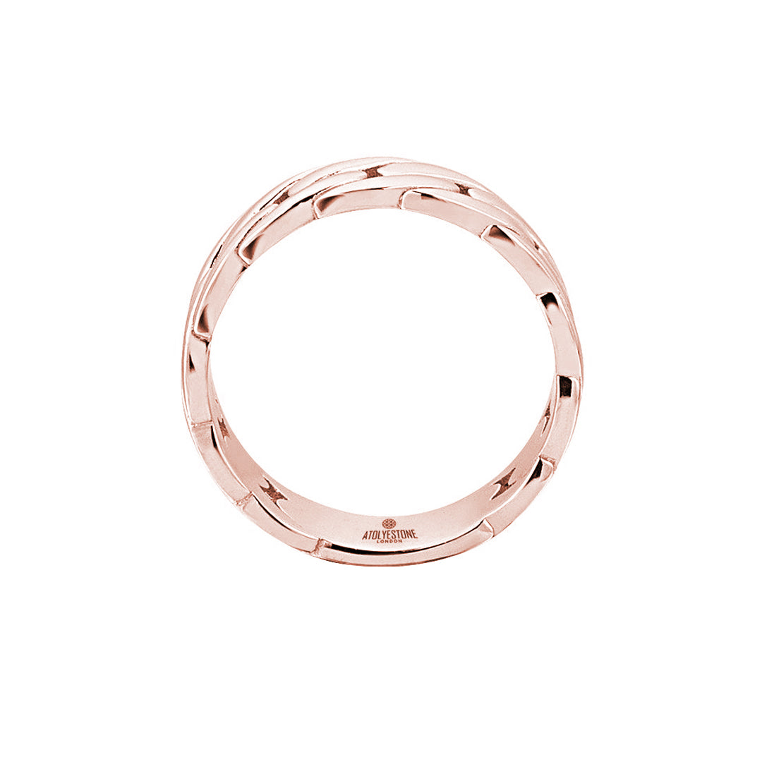 Mens Chain Ring - Gold