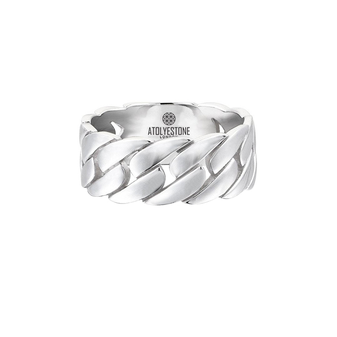 Chain Ring - White Gold