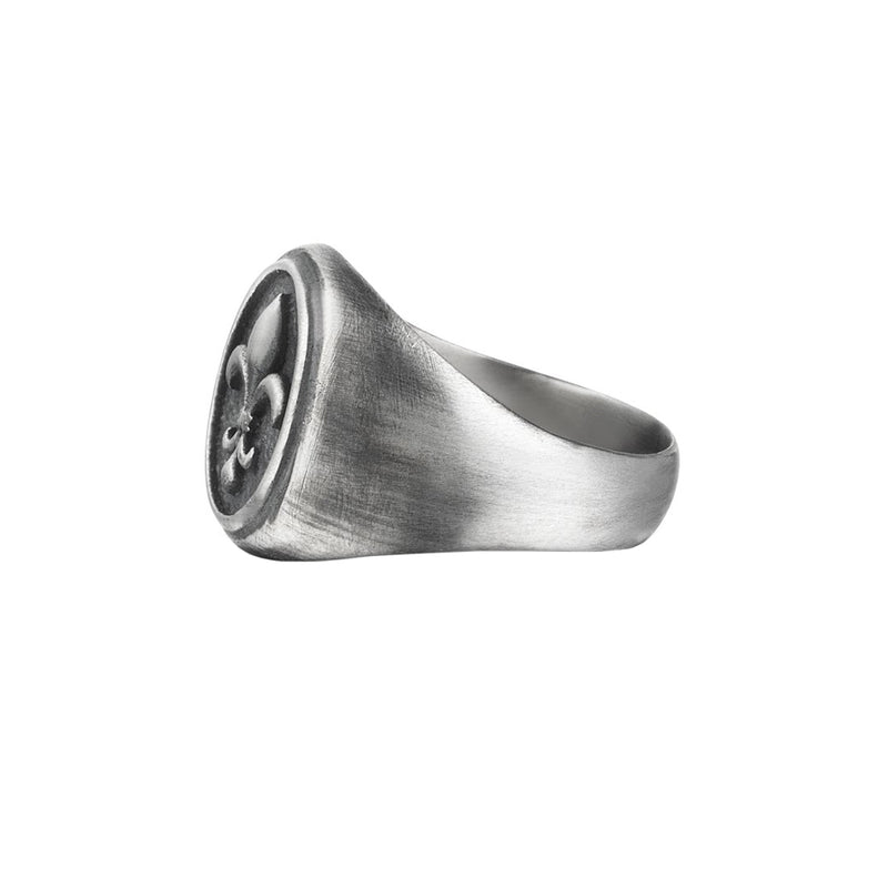 Fleur de Lis Ring - Solid Silver for Men