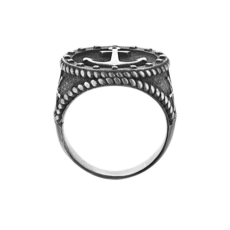 Sailor's Anchor Ring - Solid Silver