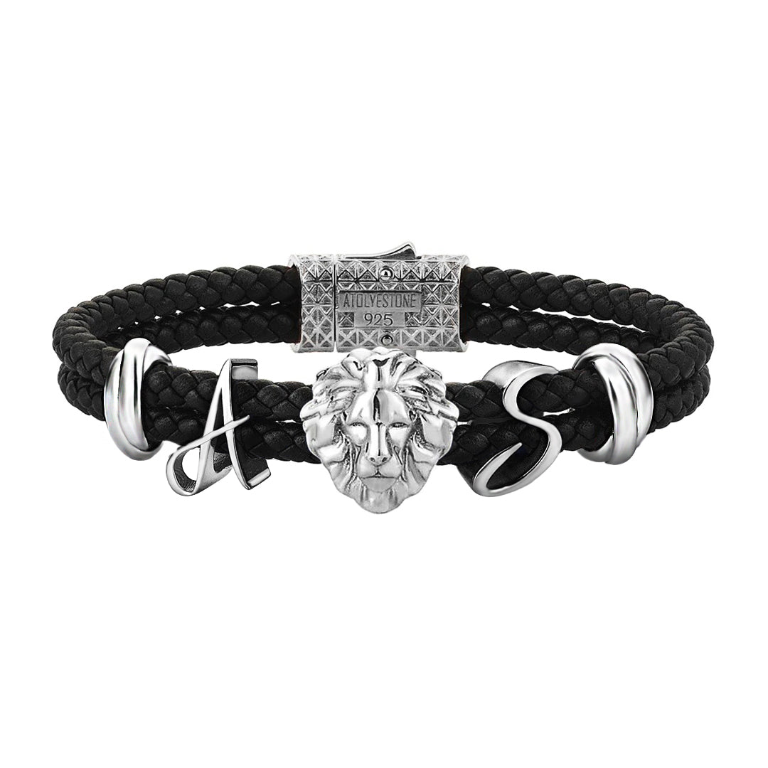 Statement Leo Leather Bracelet