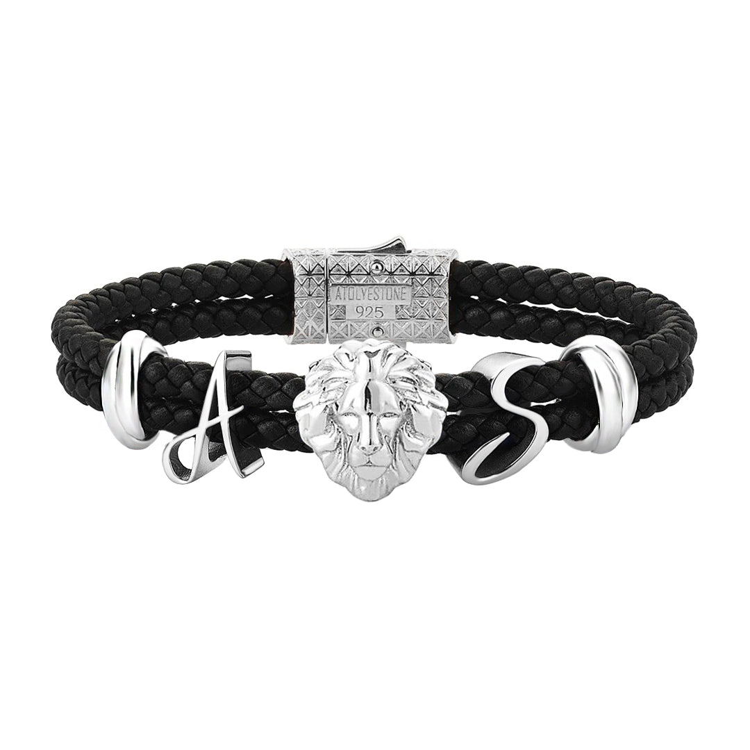 Statement Leo Leather Bracelet