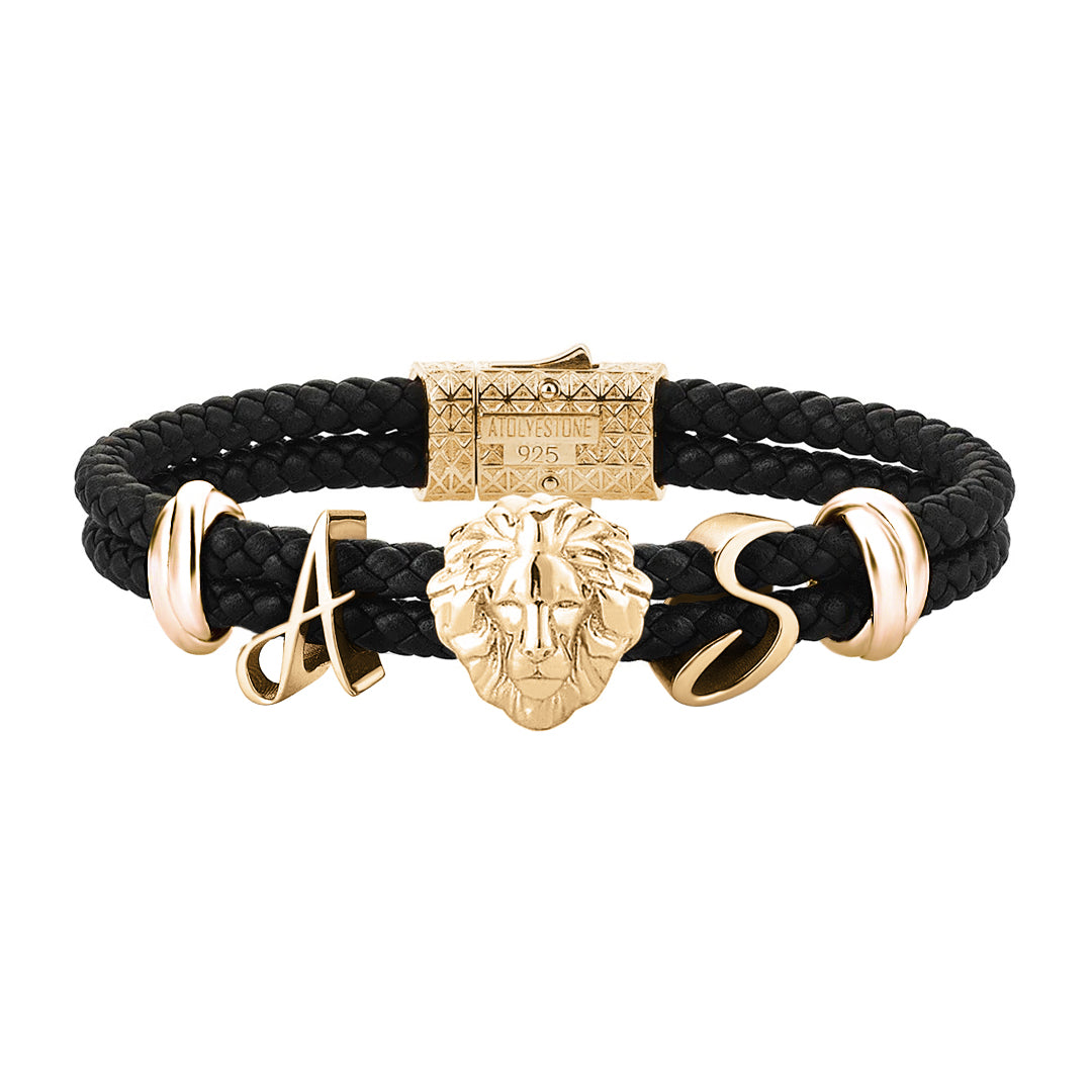 Statement Leo Leather Bracelet