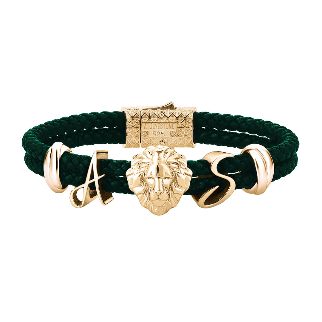 Statement Leo Leather Bracelet