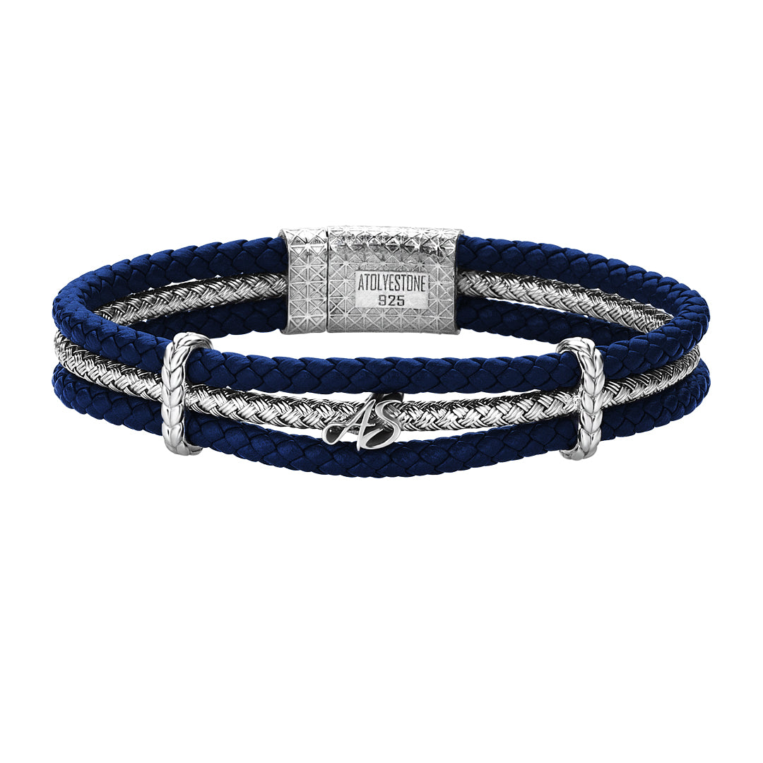 Statement Triple Row Leather Bracelet