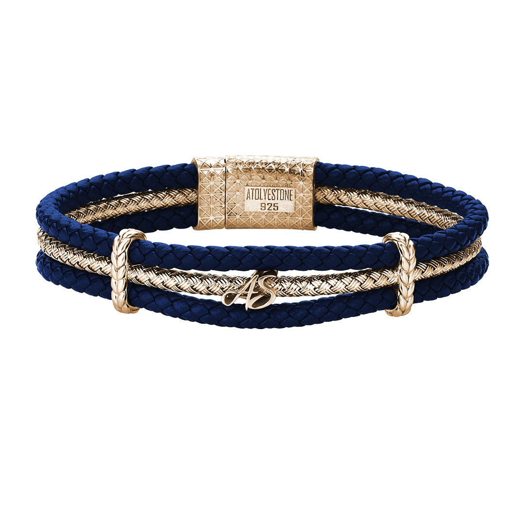 Statement Triple Row Leather Bracelet