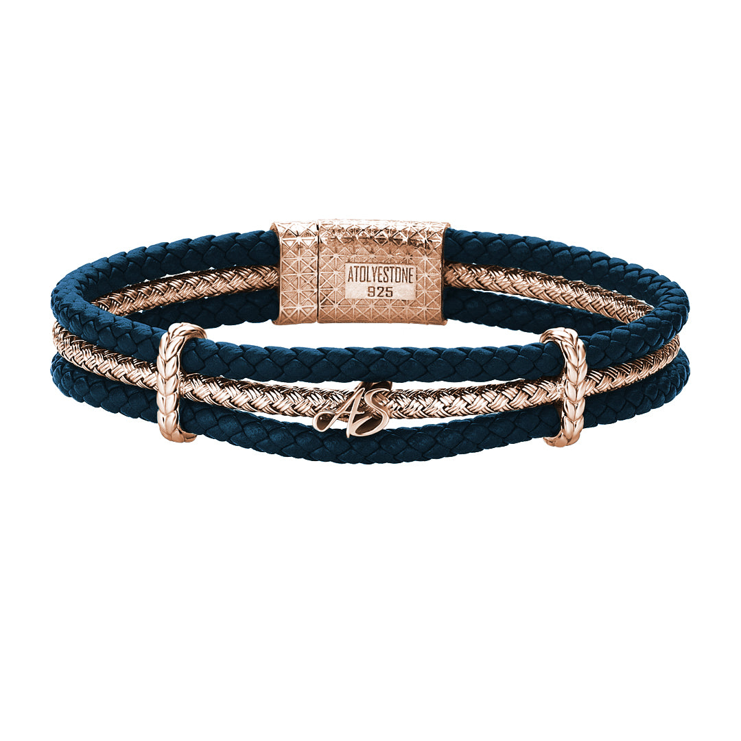 Statement Triple Row Leather Bracelet