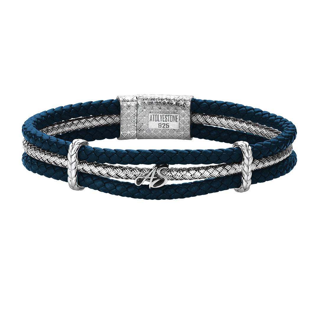 Statement Triple Row Leather Bracelet