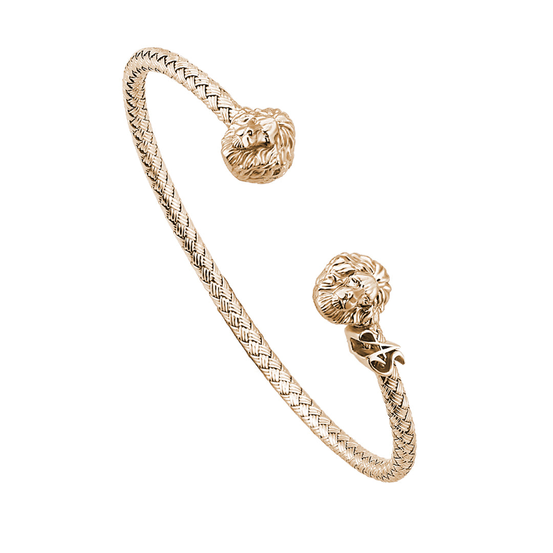 Statement Braided Leo Cuff Bracelet - Solid Silver